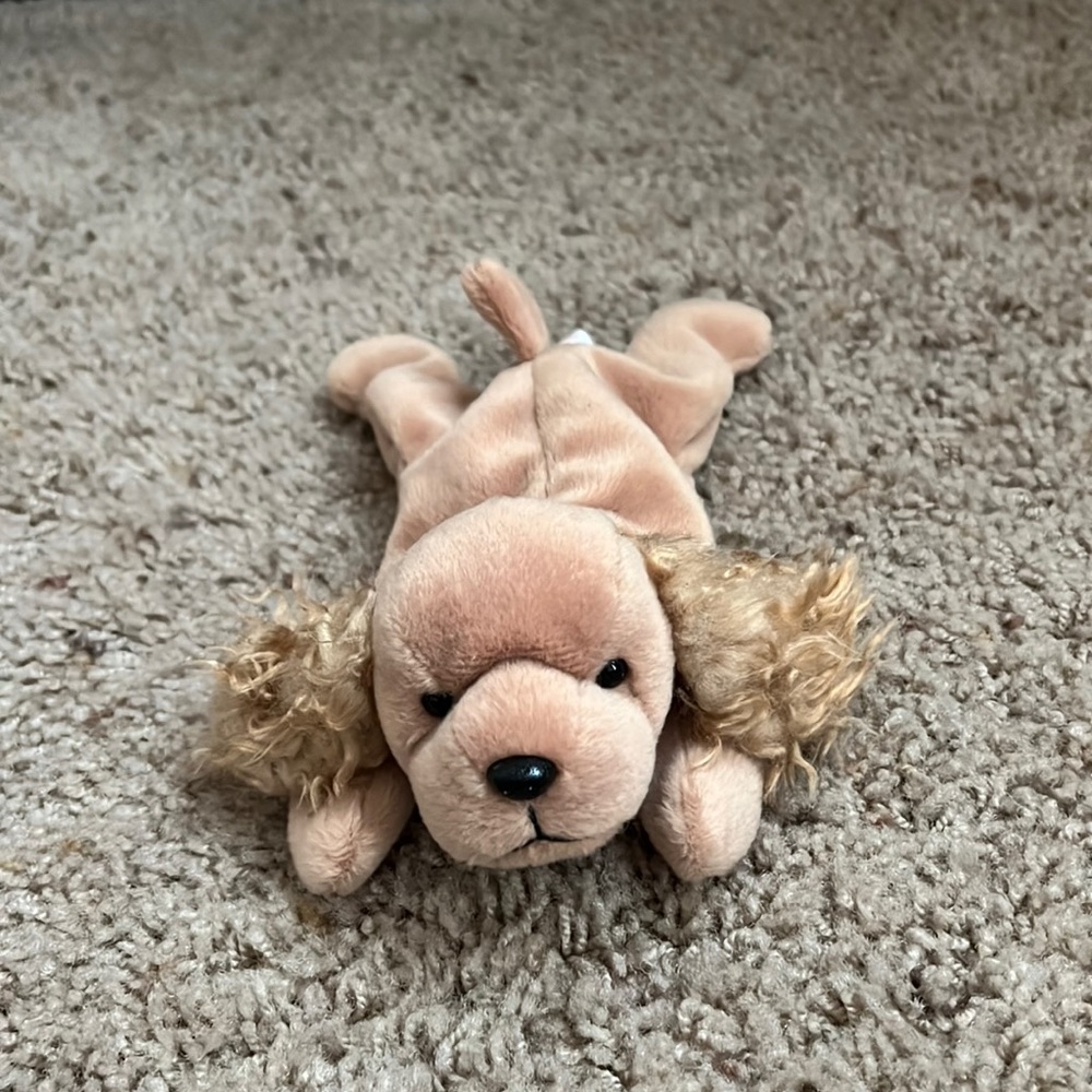Ty beanie babies spunky The Dog light brown